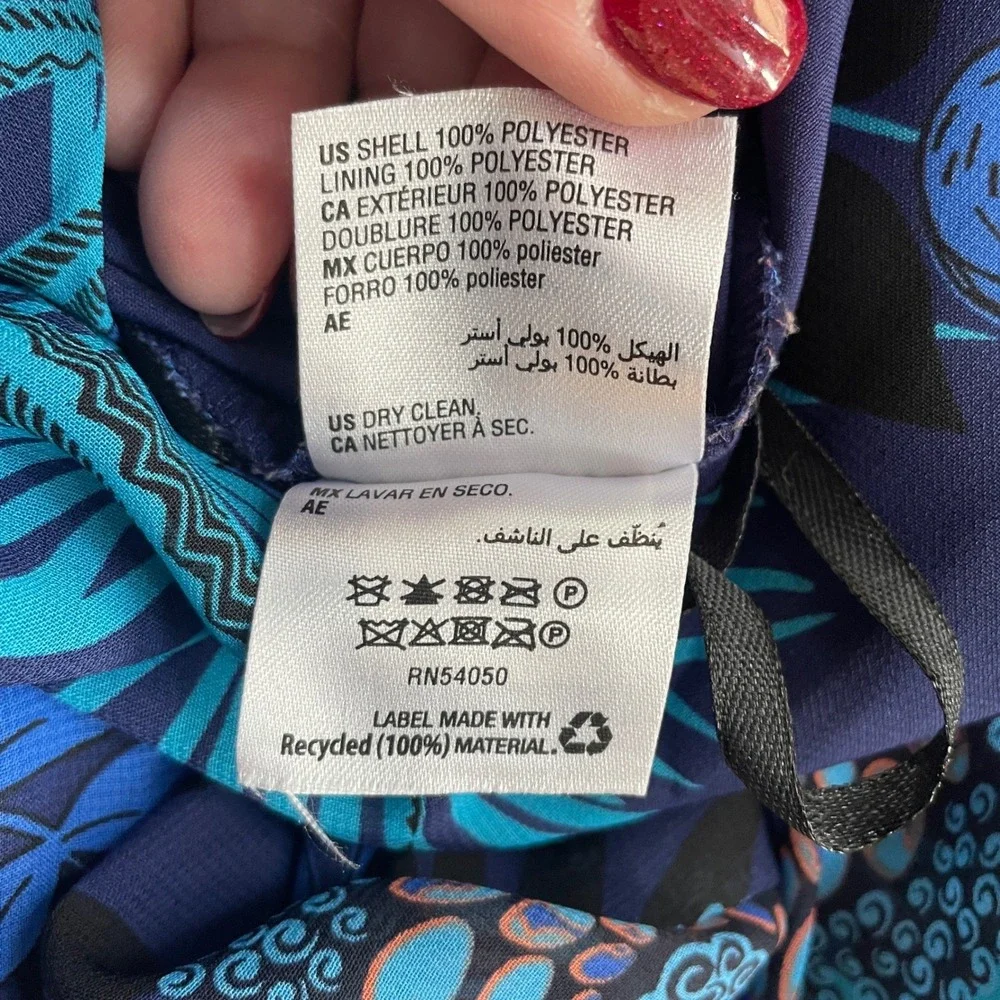 INC International Concepts Blue Floral Maxi Dress - Picture 14 of 14